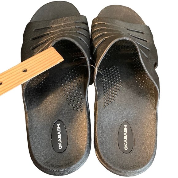 Okabashi Size Large Mens Slide Sandals in Black READ - Picture 4 of 7